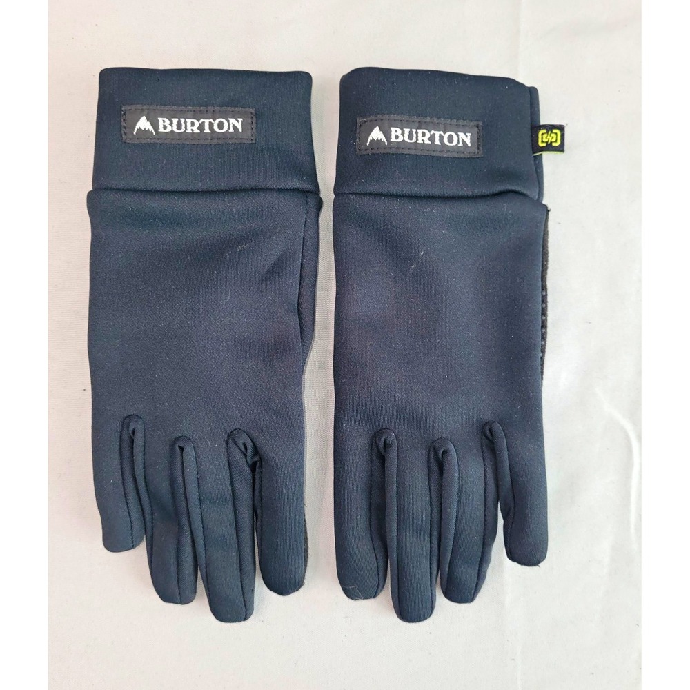 Burton Black Winter Gloves Size S Grip Silicone Palm Wrist Slip-On PHANTOM/PLTN